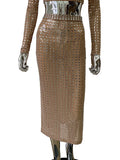 Hot Super Flash Drill Sexy Perspective Bag Hip Skirt Fashion Hot One