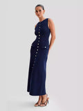 Fongt Temperament Sleeveless Round Collar Knitted Dress In 2025 Summer