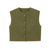New Series Breasted Round-Neck Vest 2532178-Outfit