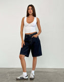 Loose Without Elastic Retro Jeans In The Pants Of Women's Five Split Pants-Outfit