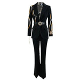 Fongt New Star Temperamental Diamond Hot Diamond Belt Suit Two Sets