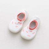 Spring Leopard Soft Bottom Non-Slip Floor Socks Solid Color Toddler Girl Boy Shoes With Transparent Rubber Soles Kid