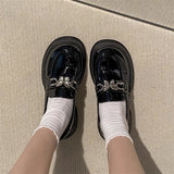 Fongt English Style With Skirt Single Shoes Thick Soles Mary Jane Small Leather Shoes Ladies High Sense Coarse And Wildle Shoes