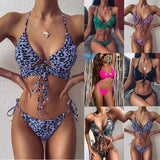 Fongt 2023 New Swimwear Bikini Ladies Split Print Bikini Swimwear Women-Outfit