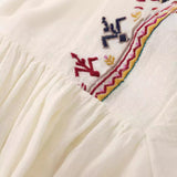 2024 New Street Style V-Collar Stitched Embroidered Short Dress 5770042-Outfit