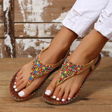 Style Clip Toe Sandals Women 2023 Summer Flat Heels Gladiator Sandals Woman Plus Size 43 Rome Beach Shoes Flip-Flops-Outfit