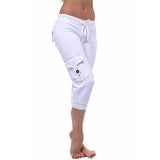 Pants 3/4 Joggers Soft Sweatshirt Fabric, Elasticated Waist, Side pockets, Legs with Ribbed Hems, Sports
