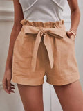 Solid Color Large High Waist Wide