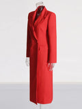 Fashion Commuting Style Solid Color Blond Suit 2025 New Temperament To Show Thin And Long Wind Coat