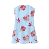 Fongt Summer Summer Fashion Sleeveless Thin Print Dress