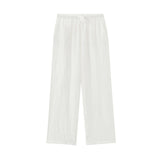 Fongt Seven-Sleeve V-Neck Loose Shirt Tight Waist Broad Leg Trousers Casual Suit Woman 2025 Spring And Summer