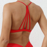 Fongt Shoulder Strap Yoga Top Female Tight Quick-Drying Exercise Yoga Bra Outdoor Running Beautiful Back-Outfit