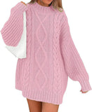 Fongt Hot Style Women's Knit Sweater Autumn And Winter Twisted Flower Long Sleeve Loose
