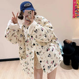Disney Mickey Minnie Cartoon Fleece Coat-Outfit