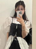 Fongt Chic Summer Niche Design Sense Square Tie Loose Casual Versatile Wear Short Vest Sling Female-Outfit