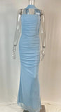 Corset Top With Long Scarves And Body-con Midi Skirt Set-Outfit