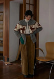 Reindeer Print Knitted Cardigan-Outfit