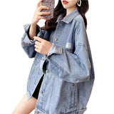 Fongt Jacket Female Autumn 2024 New Loose Korean Version Retro Style Regular Student Jacket Ins Tide-Outfit
