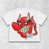 T-Shirt Men's Hip Hop Animation Exaggerated Printed T-Shirt Super Big Goth Harajuku Street Clothing Casual Top-Outfit