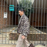 Fongt Women's Explosive Two-Colored Leopard Cotton Coat