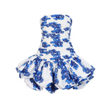 Fashion Temperament Dress Women 2025 Summer New Sexy Style Chest Print Design High Waist Short