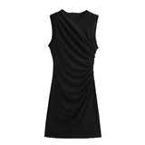 Fongt Homemade New Women's Classic Folded Decorative Short Dress 3067260