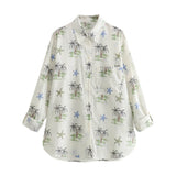 New Poplin Printed Loose Version Casual Shirt 5216048-Outfit