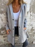 Fongt 2025 New Hot Fashion Long-Sleeved Solid Coat Women's