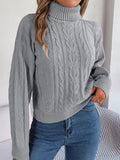 2025 Leisure High-Necked Knitted Sweater Women's