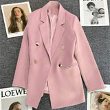 Fongt Fried Street Small Suit Jacket Female 2024 Spring And Autumn New Korean Version Web Celebrity Temperament Small Casual Suit-Outfit