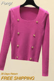 Cropped Sweater Women Clothes Long Sleeve Pullover Knitted Top Autumn Jumpers Korean Fashion Womens Sweaters Jersey