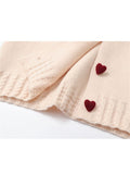Women's Cashmere Sweater Loose Casual Turn-down Collar Single Breasted Knitted Pullovers Female Elegant Soft Sweet Retro