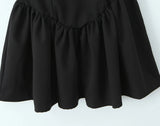 Solid Halter Slash Collar Mini Dress-Outfit