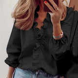 Fongt Spring And Summer New Long-Sleeved Leafed Shirt