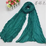 Brand Fashion Casual Foulard All-match Solid Soft Cotton Long Scarf Women