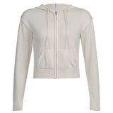Women's Dress Autumn / Winter Ins Internet Celebrity Solid Color Hooded Pocket Sweater Coat Woman-Outfit