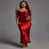 Fongt New Women's Slings Leakage Back Sexy Dress Body Fashion Dress