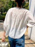 Fongt And Summer New French White Shirt Women's Sleeves Shirt Women Old Money Style Tops Shenzhen South Oil Women's