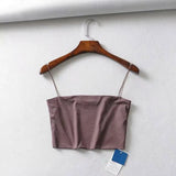 Summer Women's Crop Top Sexy Elastic Cotton Camis sleeveless Short Tank Top