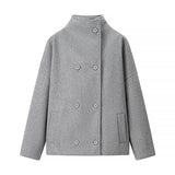 Fongt Women's Clothing Explosion Fashion Casual Collar Beads And Short Jacket Jacket