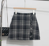 A Large Number Of Hairy Skirt Women Autumn And Winter Tlings Irregular High-Waisted A Short Skirt