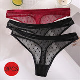 Sexy Panties Women G-String Thong Lace Underwear Pantys Low-Waist Female Underpants Mesh Perspective Briefs
