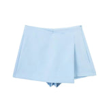 Solid High Waist Skort-Outfit