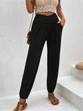 Fongt 2025 Women's Home Trousers Temperament Casual Loose Bag High Waist Girded Trousers Women