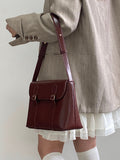 Faux Leather Messenger