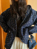 Blue Floral Zipper Hobbie-Outfit