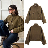Fongt 2025 Fashion Loose Zipper Jacket Women's A15035