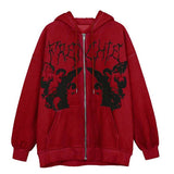 Temperament Commuter Zipper Hoodie-Outfit