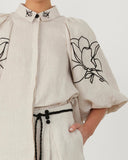 Fashion Cotton-Print Broad Leg Trousers Set 2025 Spring And Summer New
