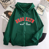 Fongt New Zipper Hoodie Los Angeles California Coat Top